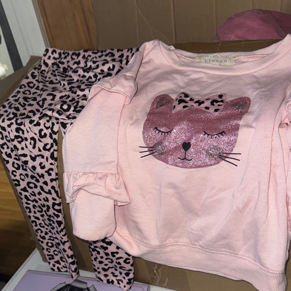 btween Pink Lace Trim Top